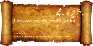 Lenkovics Árvácska névjegykártya